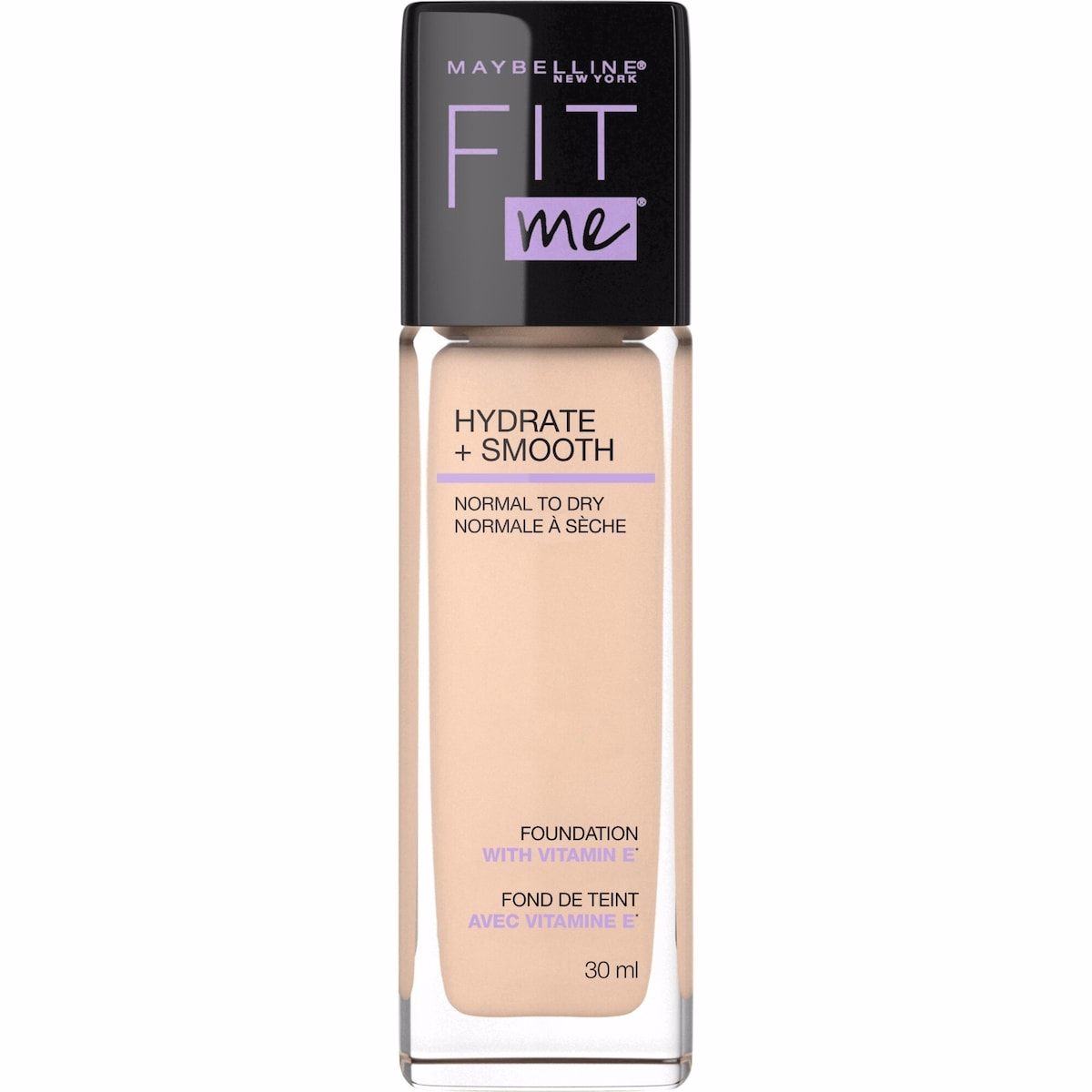 Maybelline New York Fit Me Hydrate + Smooth Foundation, Ivory, 30 ml