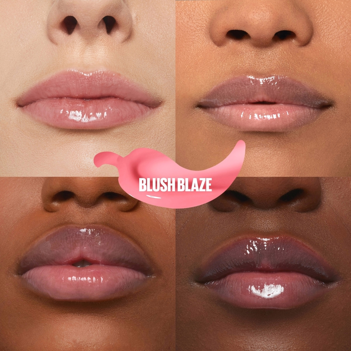 Maybelline New York Lifter Plump Lip Gloss, Plumping, Sheer Finish, Intense heated sensation, Blush Blaze, 001, Pink Shimmer, 5.4 ml