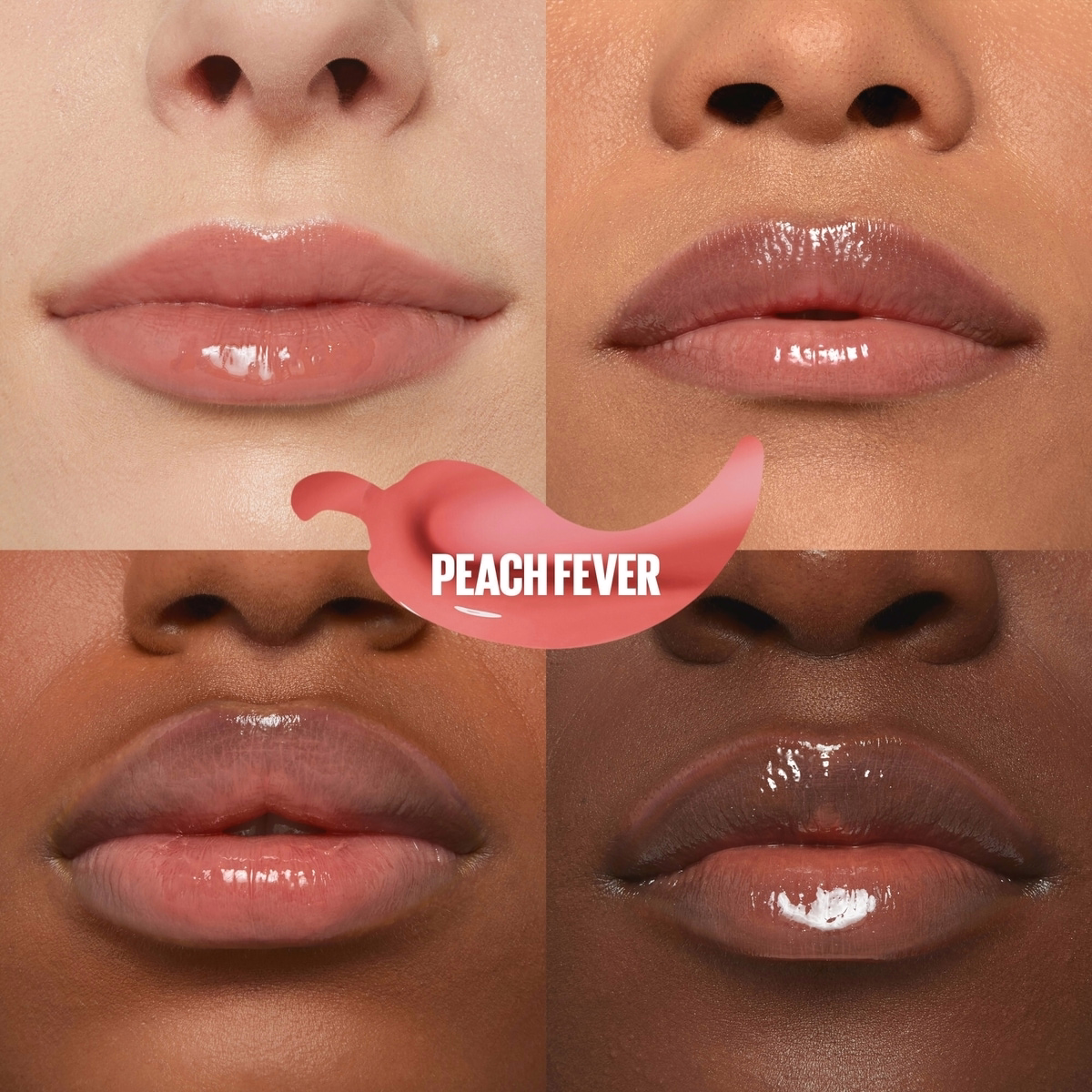 Maybelline New York Lifter Plump Lip Gloss, Plumping, Sheer Finish, Intense heated sensation, Peach Fever, 005, Peachy Nude Cream, 5.4 ml