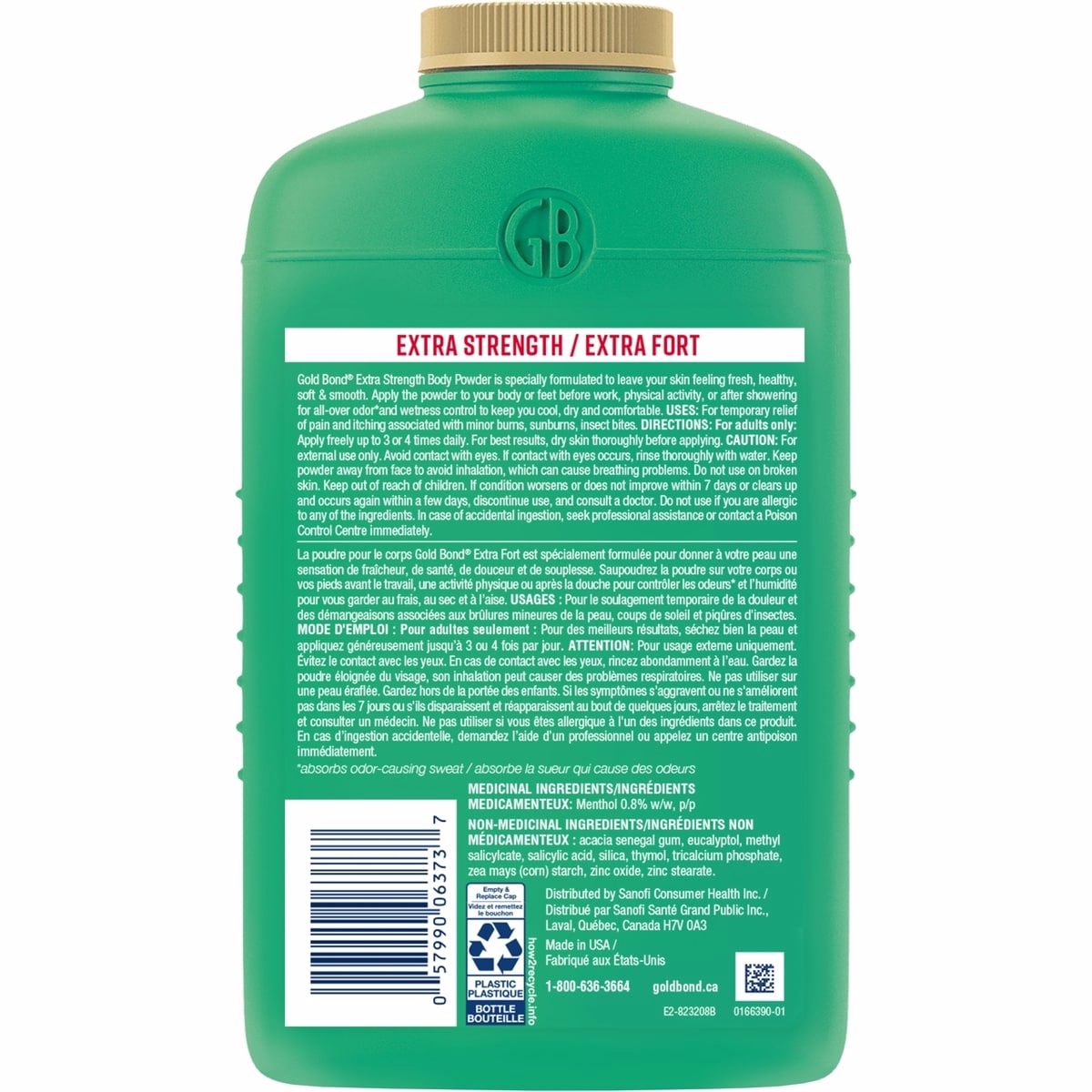 Medicated Extra Strength Body Powder, Temporary Relief From Pain & Itching of Minor Skin Irritations, Absorbs Moisture, For Home, Gym, Before/After Wo