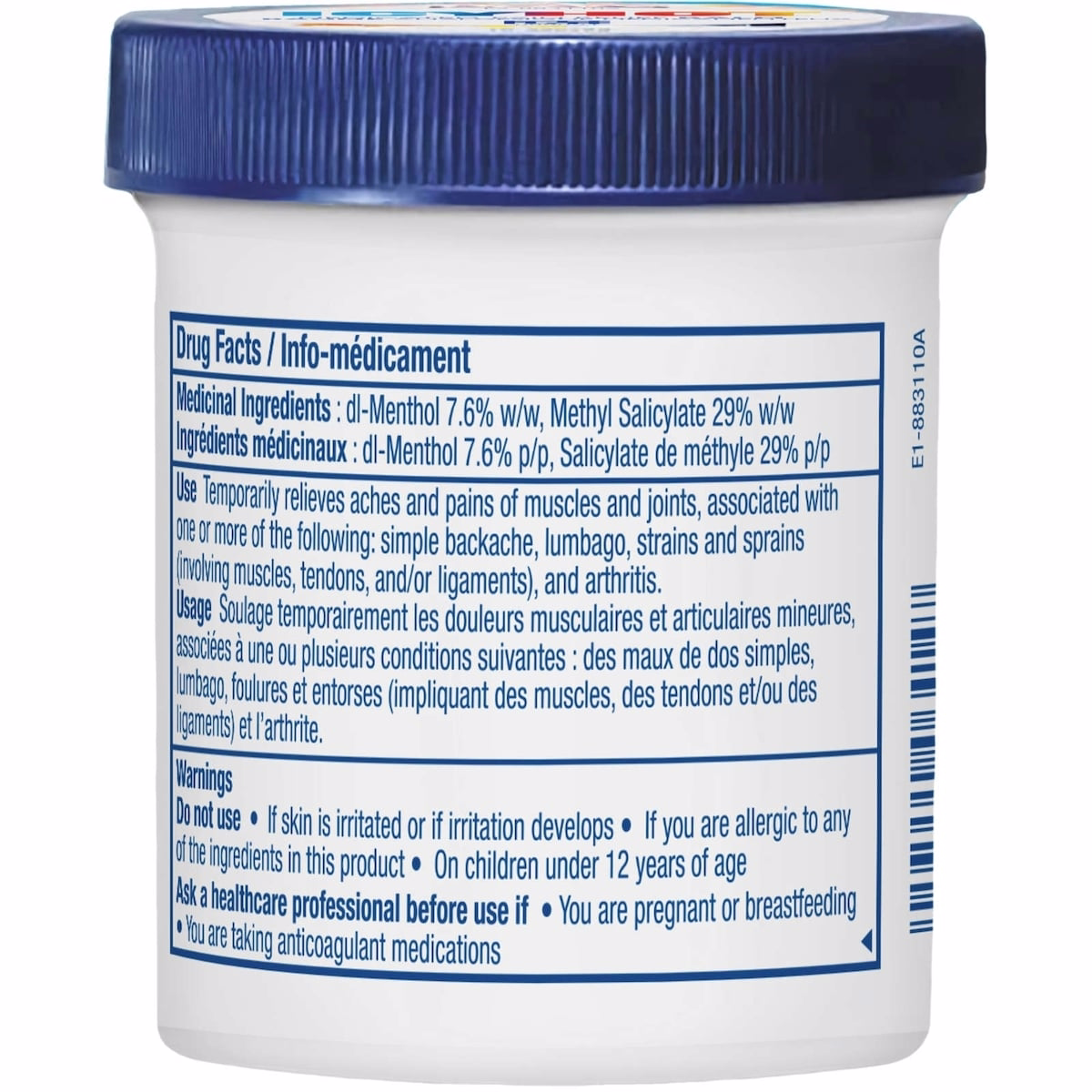 Medicated Pain Relief Balm, Relieves Minor Aches and Pains of Muscles and Joints Associated with Arthritis, Backache, Strains and Sprains, Menthol 7.6%, Methyl Salicylate 29%, 99.2g Jar Medicated Pain Relief Balm, Relieves Minor Aches and Pains of Muscles and Joints Associated with Arthritis, Backache, Strains and Sprains, Menthol 7.6