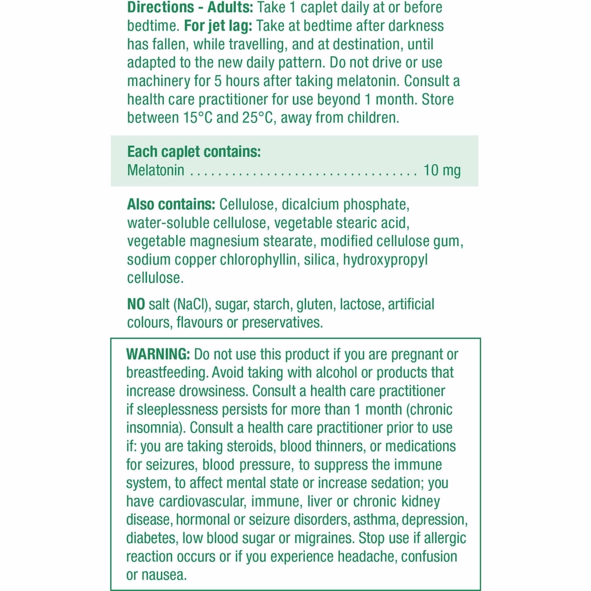 Melatonin Maximum Strength Timed Release Dual Action Bi-Layer Caplets, 10 mg Value Pack