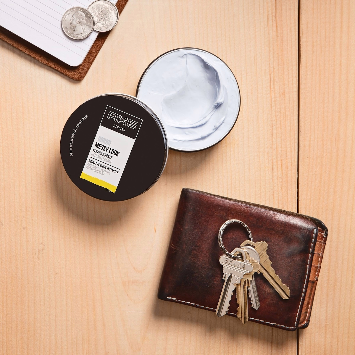 Mens Styling Paste hair styling for a Messy Look Flexible Medium Hold, Low Shine Mens Styling Paste hair styling for a Messy Look Flexible Medium Hold, Low Shine
