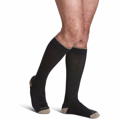 Merino Outdoor 421cl12 15-20mmhg Closed Toe, Calf Socks - Charcoal, Large Merino Outdoor 421cl12 15-20mmhg Closed Toe, Calf Socks - Charcoal, Large