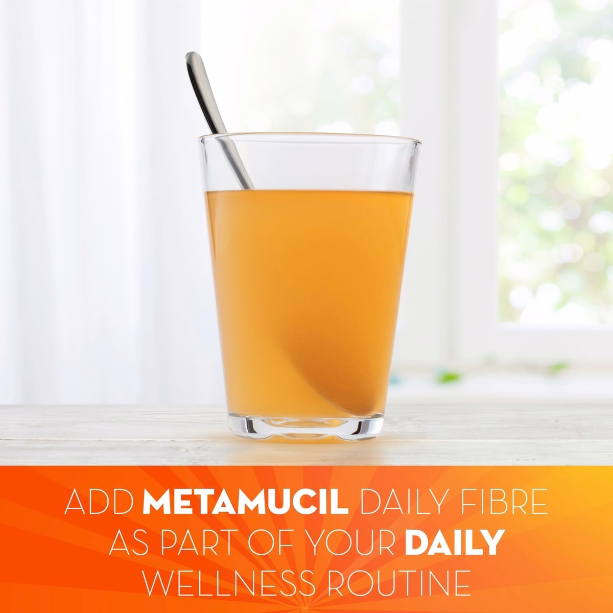 Metamucil, Poudre de Psyllium à 3 en 1 pour la santé digestive, parfum orange, sucre réel, poudre lisse, 114 portions, 1,36 kg