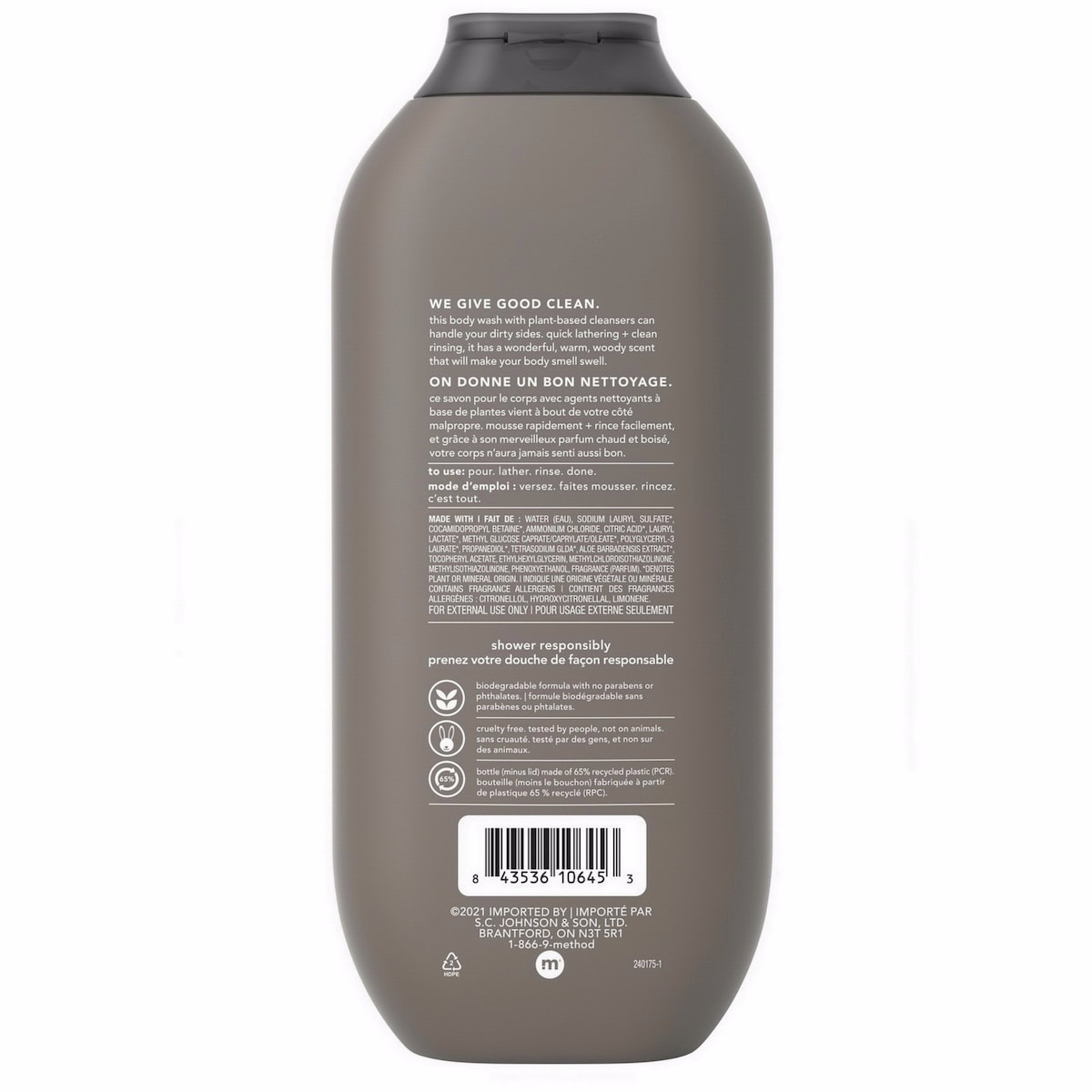 Method Men, Cedar + Cypress Body Wash