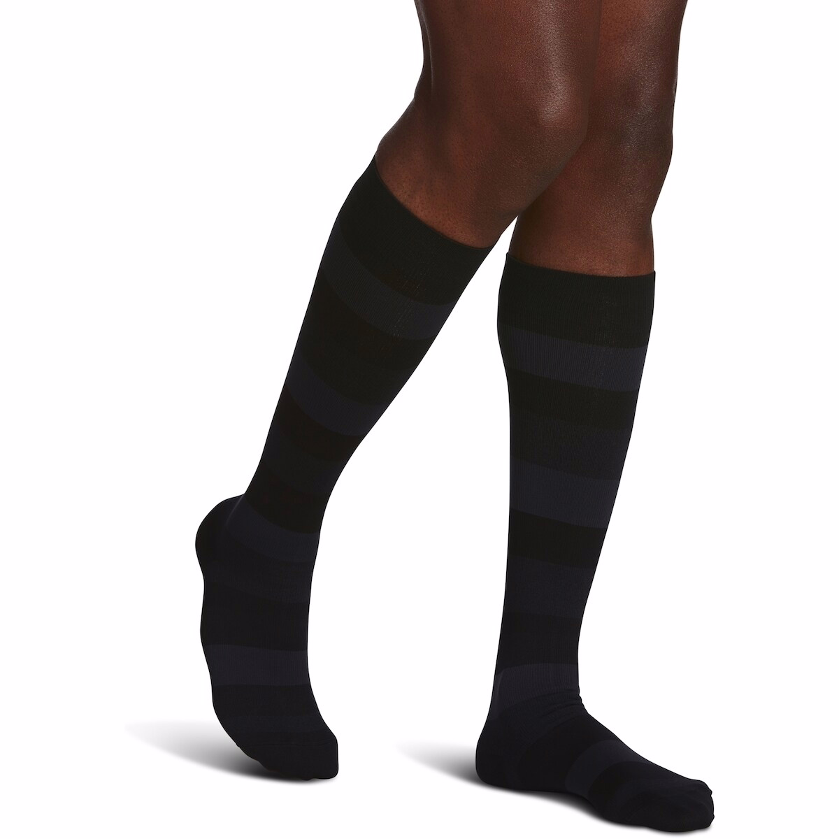 Microfiber Shades Compression Socks, Men, Onyx Stripe - Size C Microfiber Shades Compression Socks, Men, Onyx Stripe - Size C