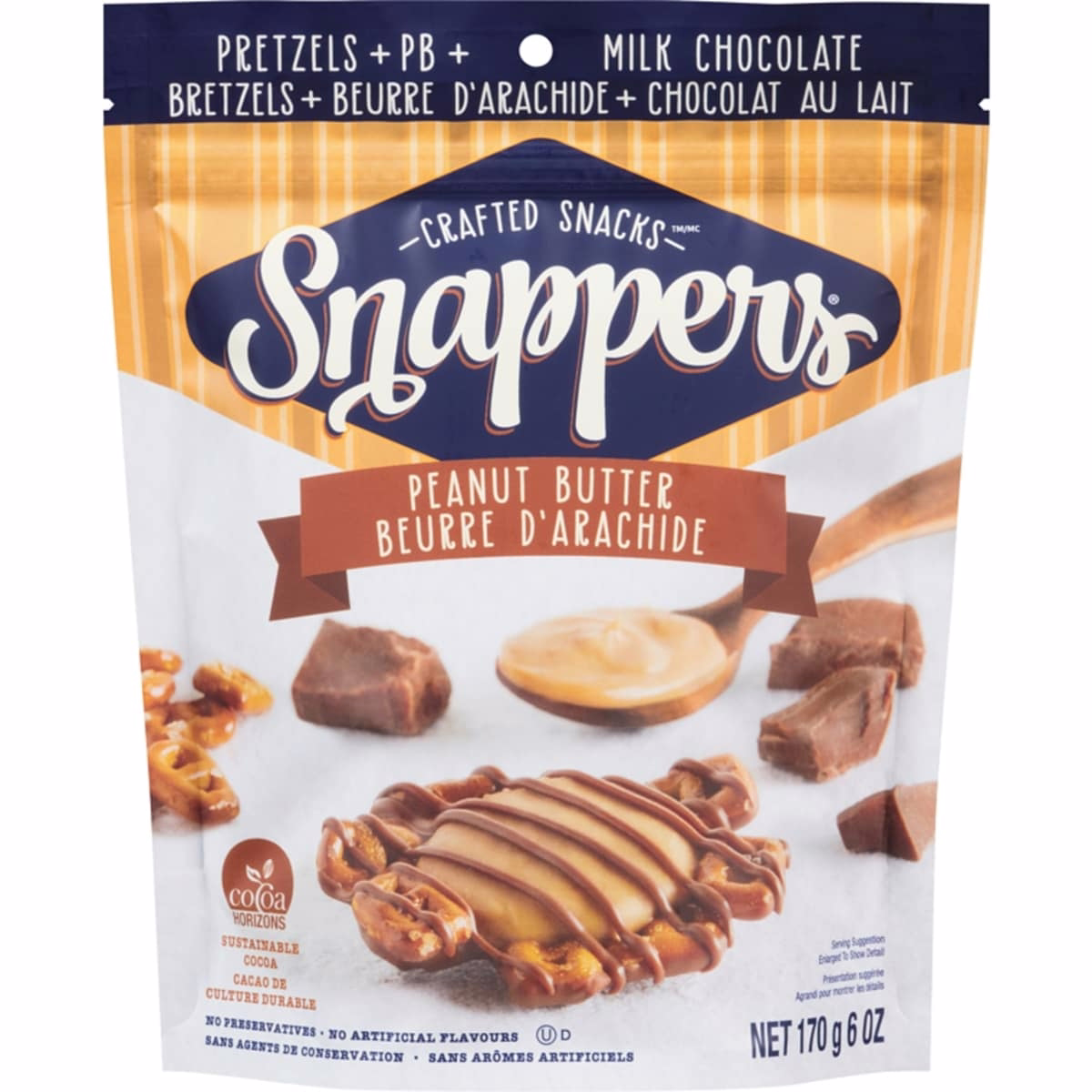 Snappers ミルクチョコレート ピーナッツバター 170 g