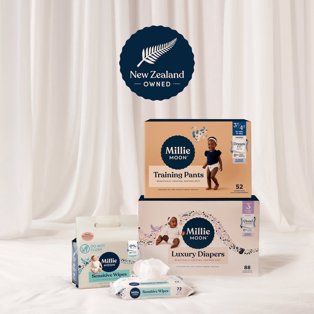 Millie Moon Luxury Diapers, Size 6, 54 Count Millie Moon Luxury Diapers, Size 6, 54 Count