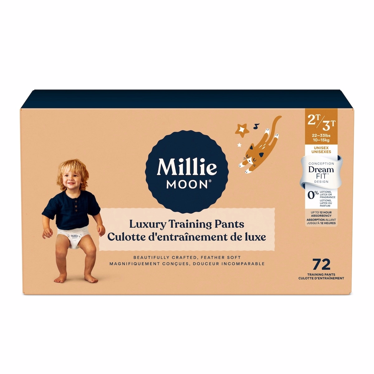 Millie Moon Luxury Training Pants, Size 2T-3T, 72 Count