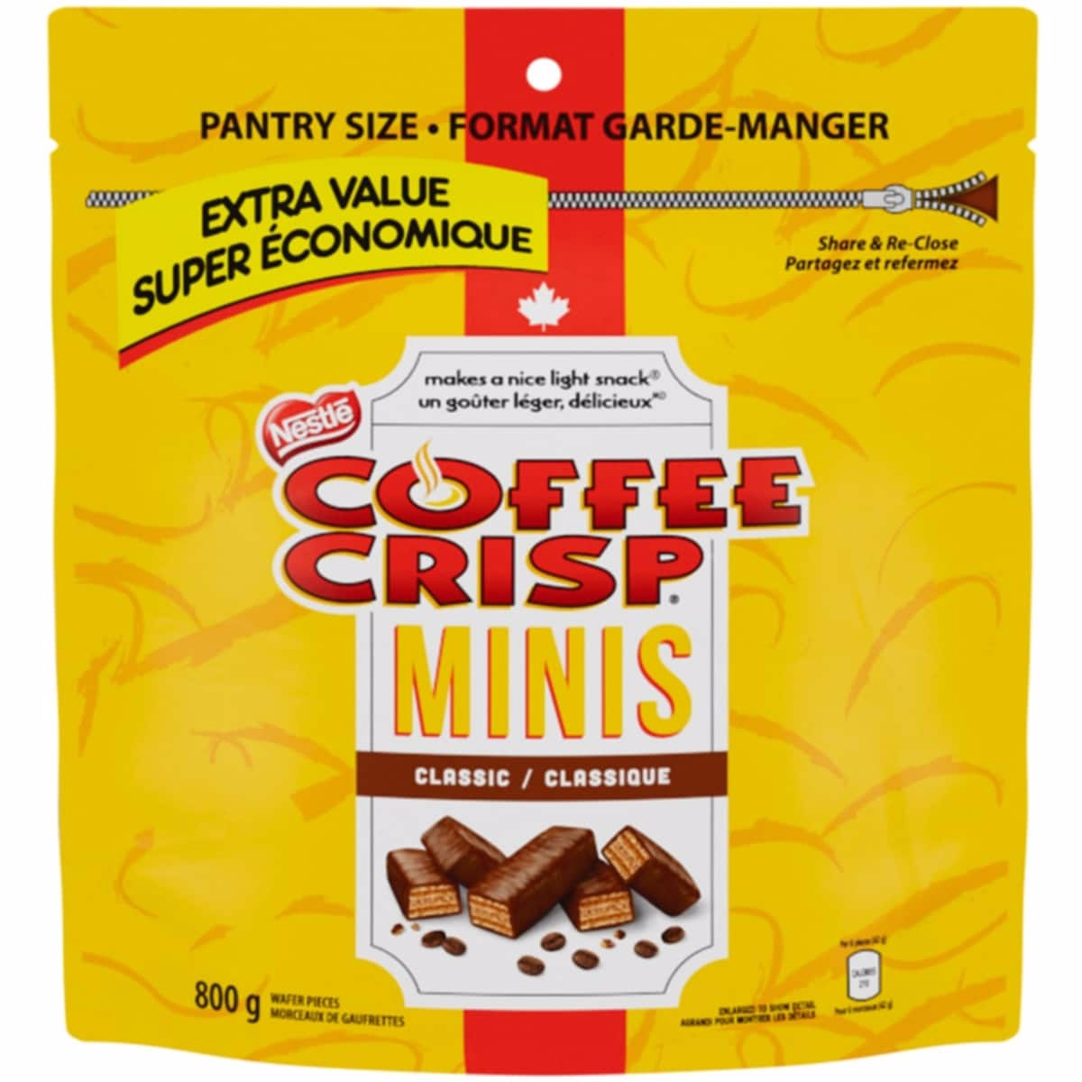 Minis Wafer Bars, Peanut-free, Resealable Bag