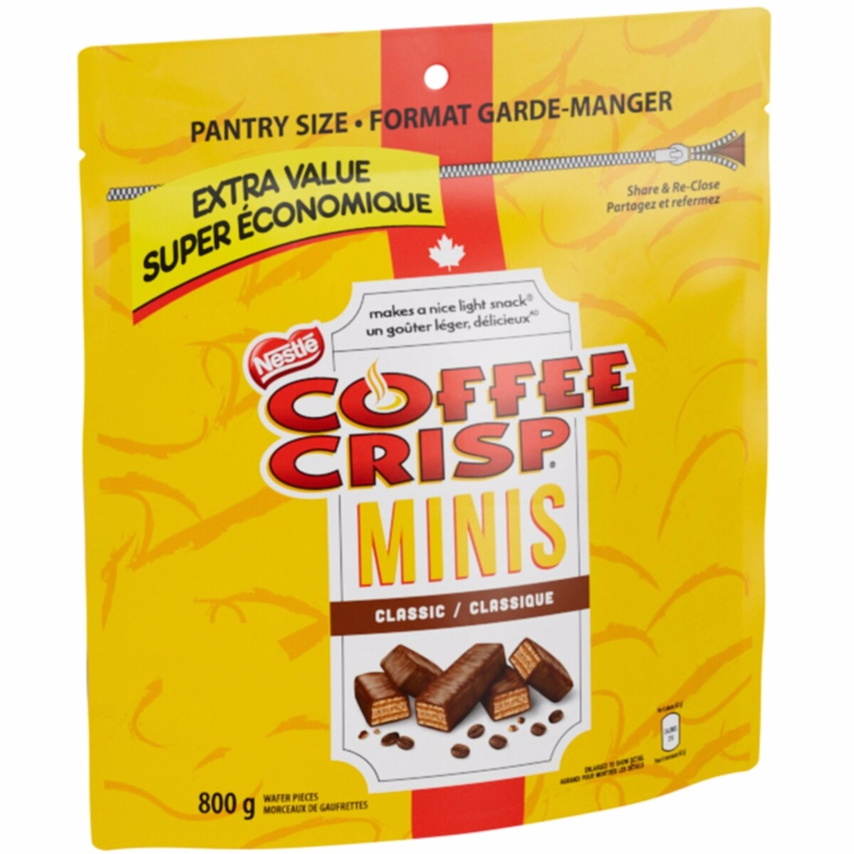 Minis Wafer Bars, Peanut-free, Resealable Bag