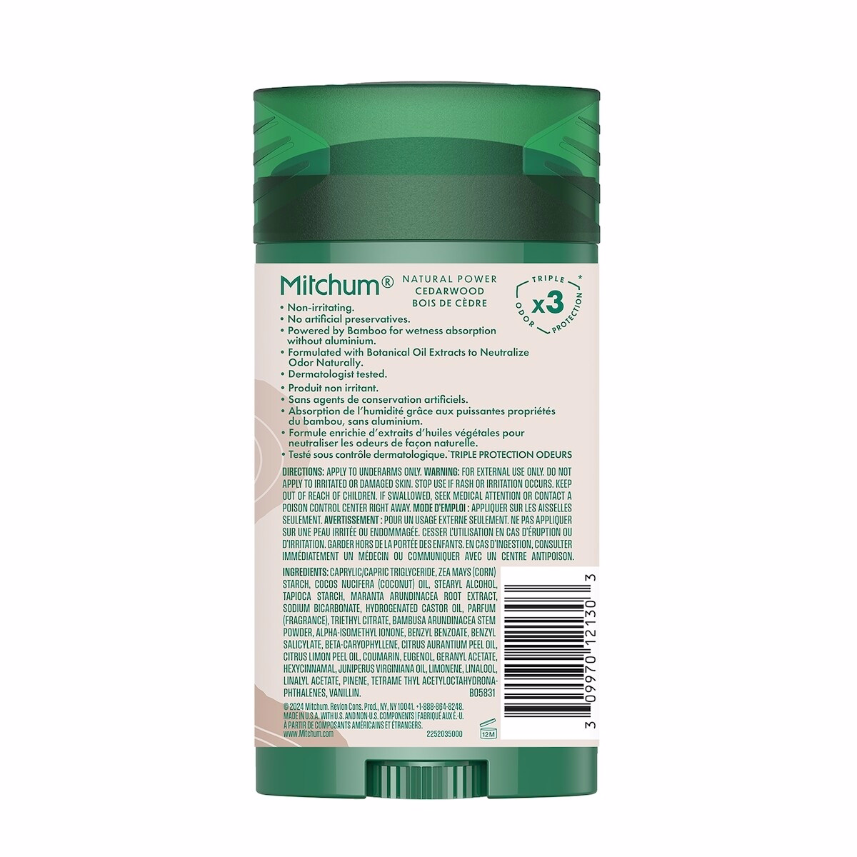 Mitchum Men Natural Power Deodorant Stick, Cedarwood Mitchum Men Natural Power Deodorant Stick, Cedarwood
