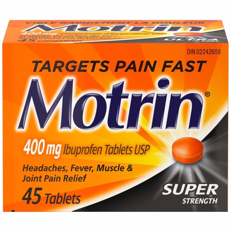 Motrin Super Strength Pain Relief Ibuprofen 400mg 45 Tablets
