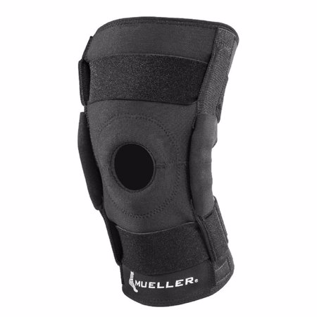 Mueller Hinged Wraparound Knee Brace, Black, Large/X-Large