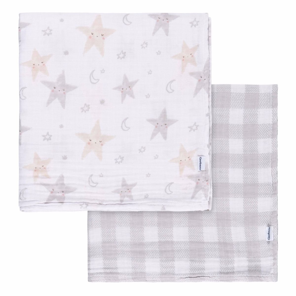 Muslin Baby Blanket Celestial 2pk