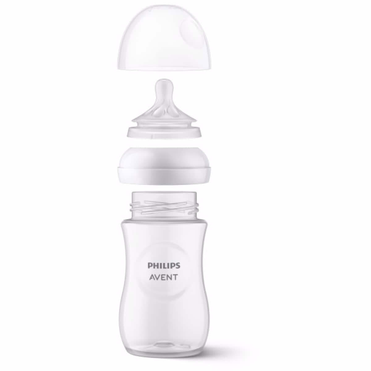 Natural Baby Bottle with Natural Response Nipple, Clear, 9oz, 1 pack, SCY903/01