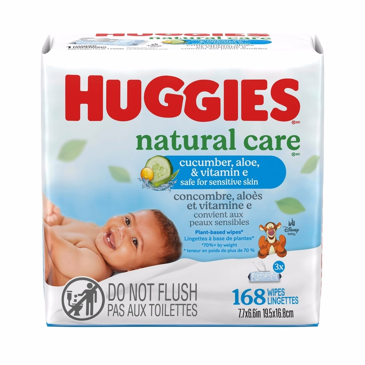 Natural Care Refreshing Baby Wipes, Scented, 3 Flip-Top Packs