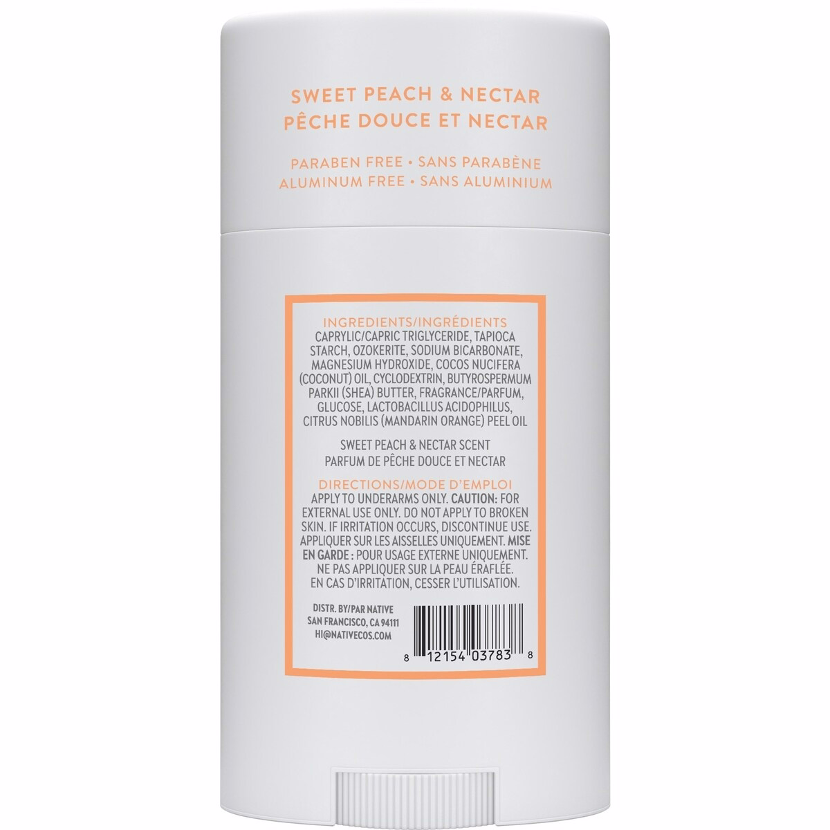 Déodorant Native Pêche Douce & Nectar sans aluminium