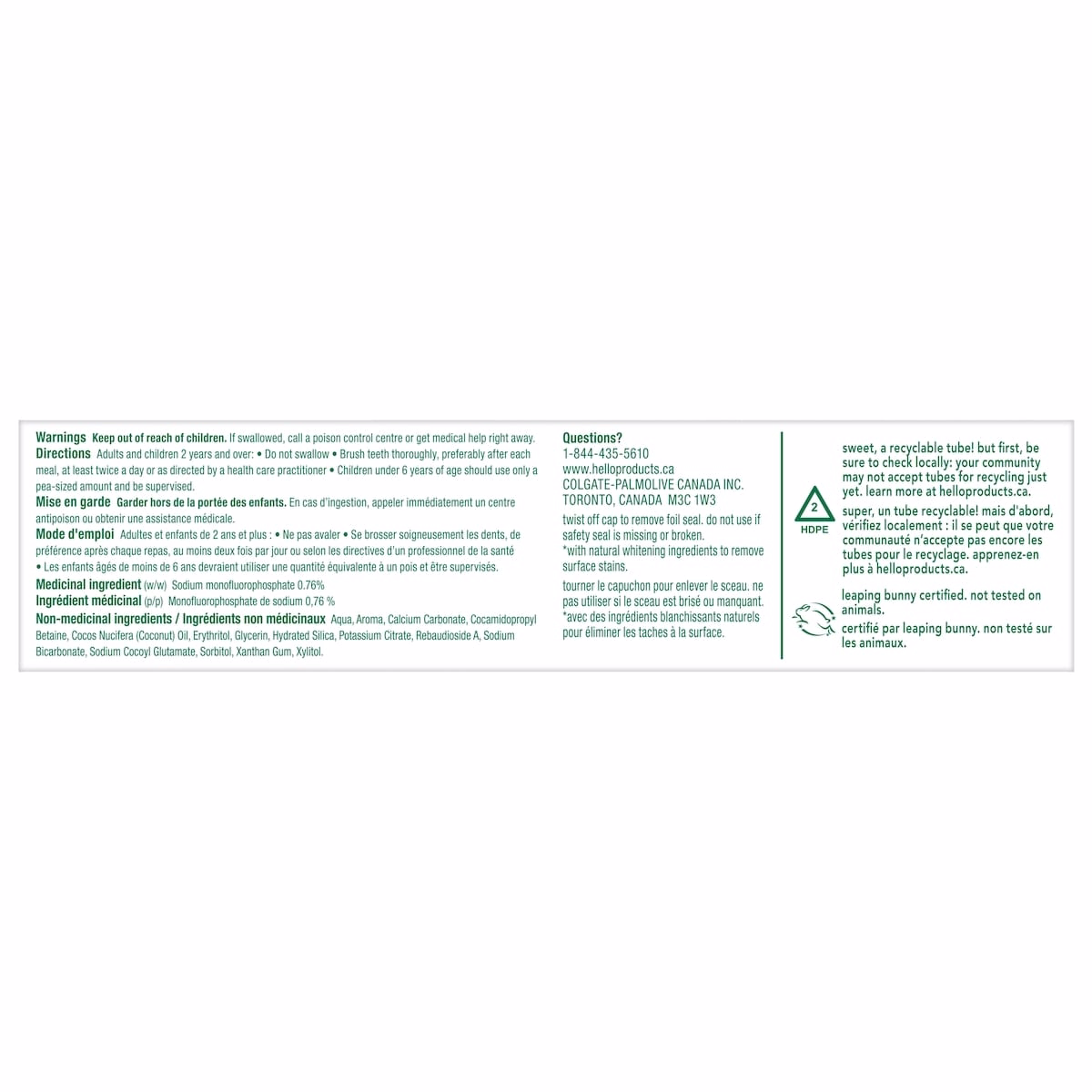 Naturally Whitening Fluoride Toothpaste, Mint Naturally Whitening Fluoride Toothpaste, Mint