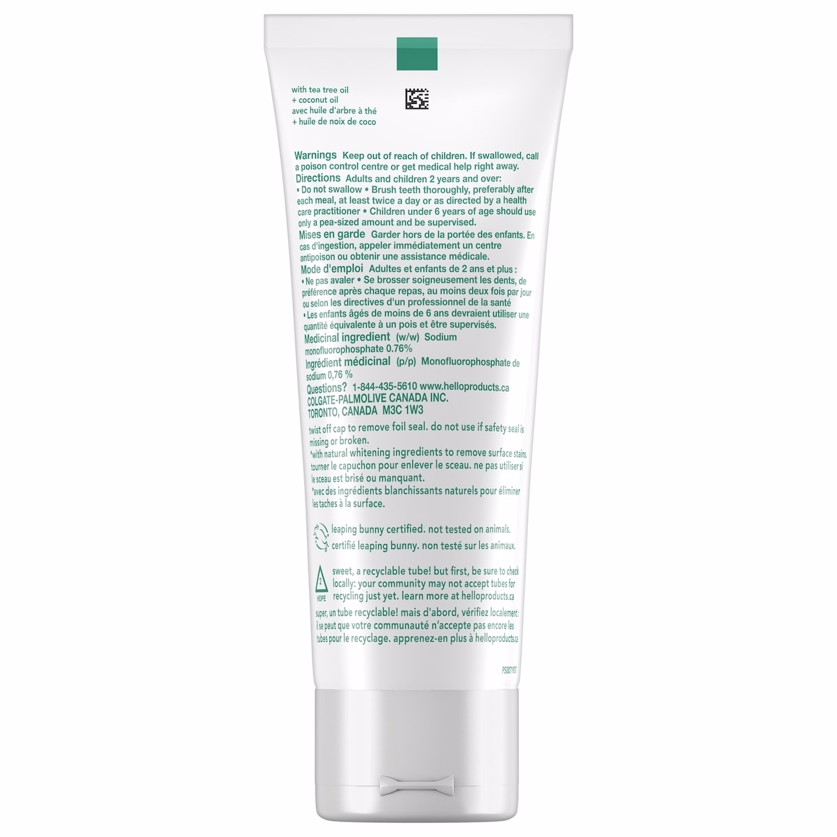 Naturally Whitening Fluoride Toothpaste, Mint Naturally Whitening Fluoride Toothpaste, Mint