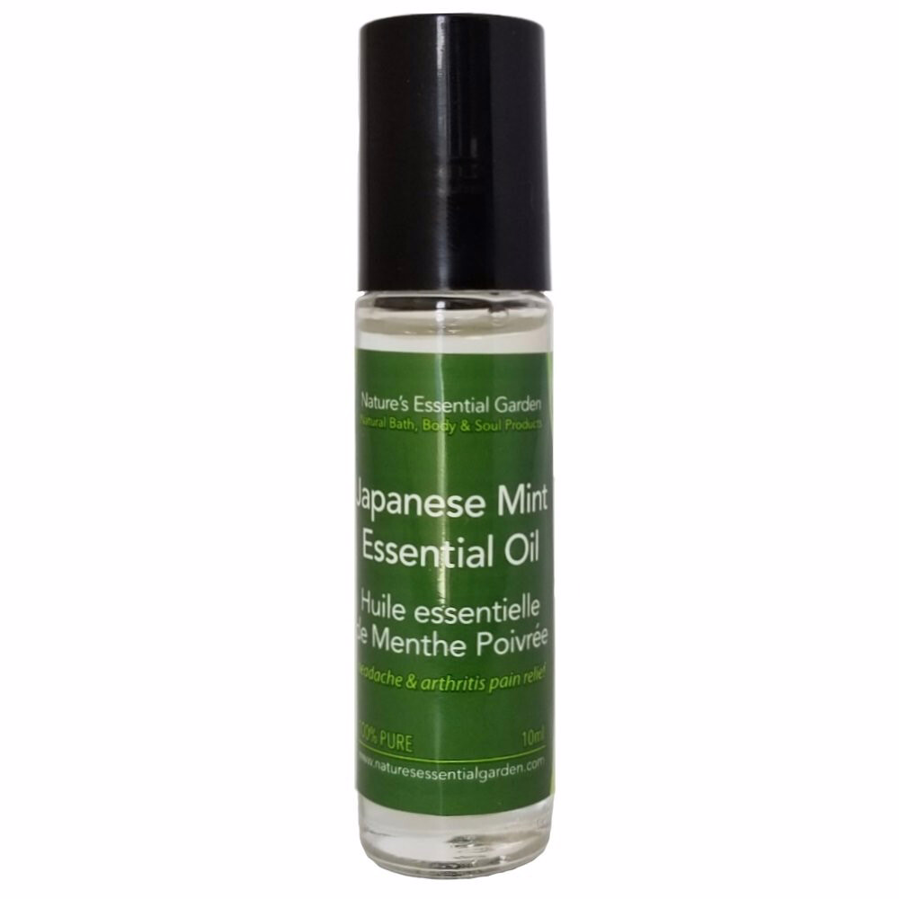 Natures Essential Garden Japanese Mint Oil Roller 10ml - Deep Heating and Penetrating Effects