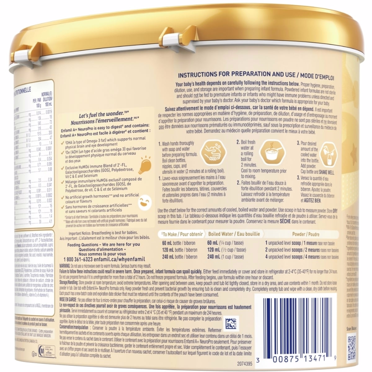 NeuroPro™, Baby Formula, 0-12 months, Powder Tub NeuroPro™, Baby Formula, 0-12 months, Powder Tub