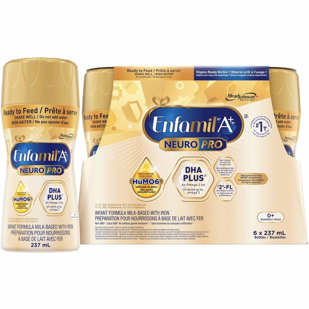 NeuroPro™, Baby Formula, 0-12 months, Ready to Feed Bottles,  237mL x 6ct