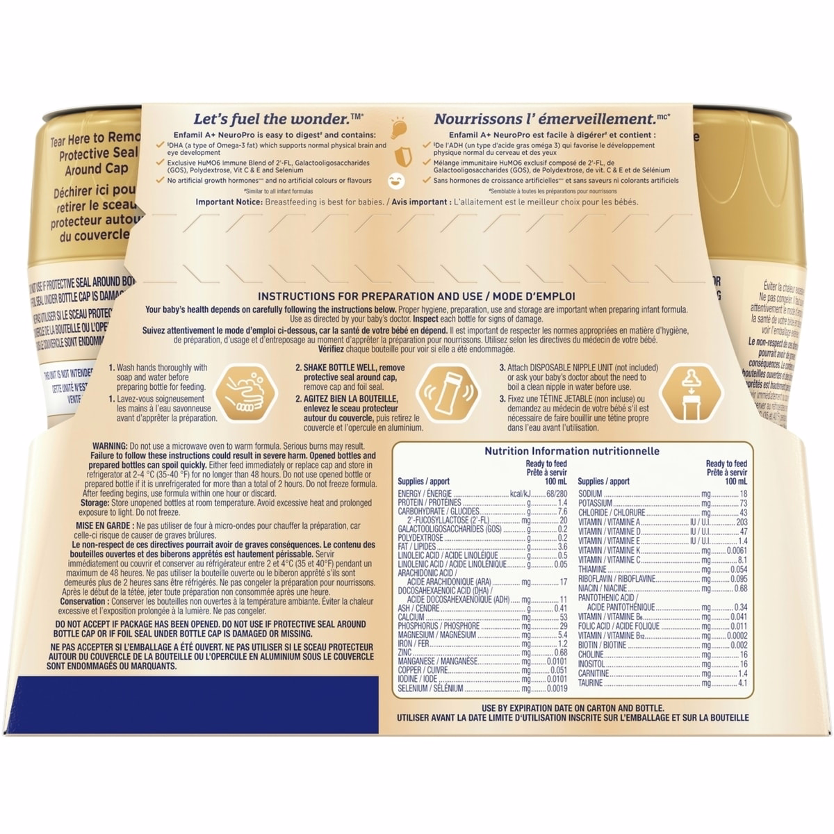 NeuroPro™, Baby Formula, 0-12 months, Ready to Feed Bottles,  237mL x 6ct