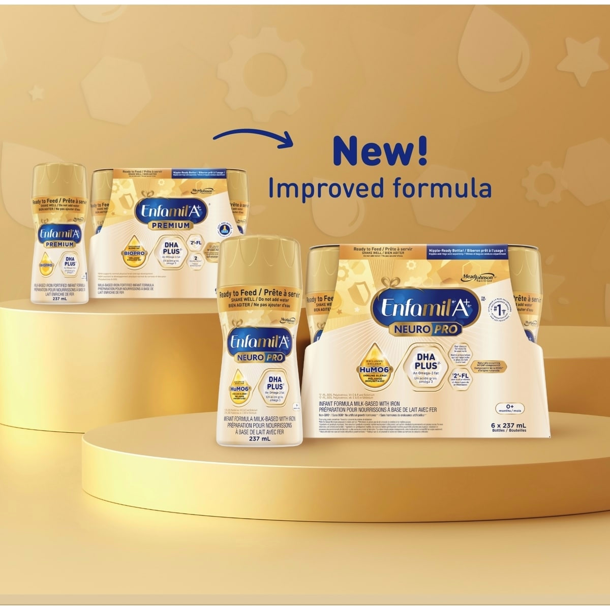 NeuroPro™, Baby Formula, 0-12 months, Ready to Feed Bottles, 237mL x 6ct NeuroPro™, Baby Formula, 0-12 months, Ready to Feed Bottles, 237mL x 6ct