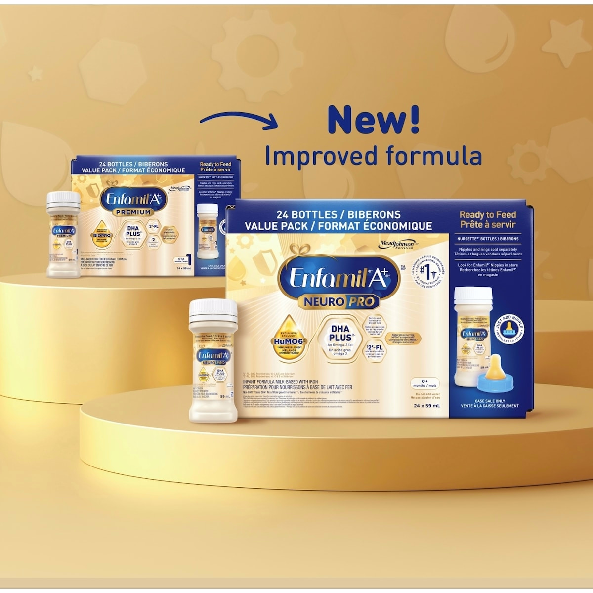 NeuroPro™, Baby Formula, 0-12 months, Ready to Feed Nursettes, 59mL x 24ct NeuroPro™, Baby Formula, 0-12 months, Ready to Feed Nursettes, 59mL x 24ct