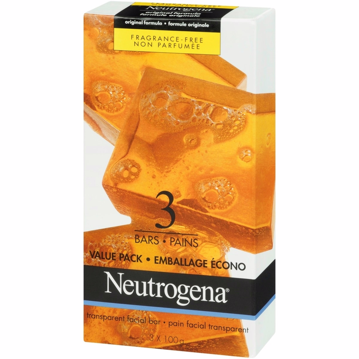 Neutrogena Facial Cleansing Bar Original and Dry Unscented, Pack of 3 x 300 G Neutrogena Facial Cleansing Bar Original and Dry Unscented, Pack of 3 x 300 G