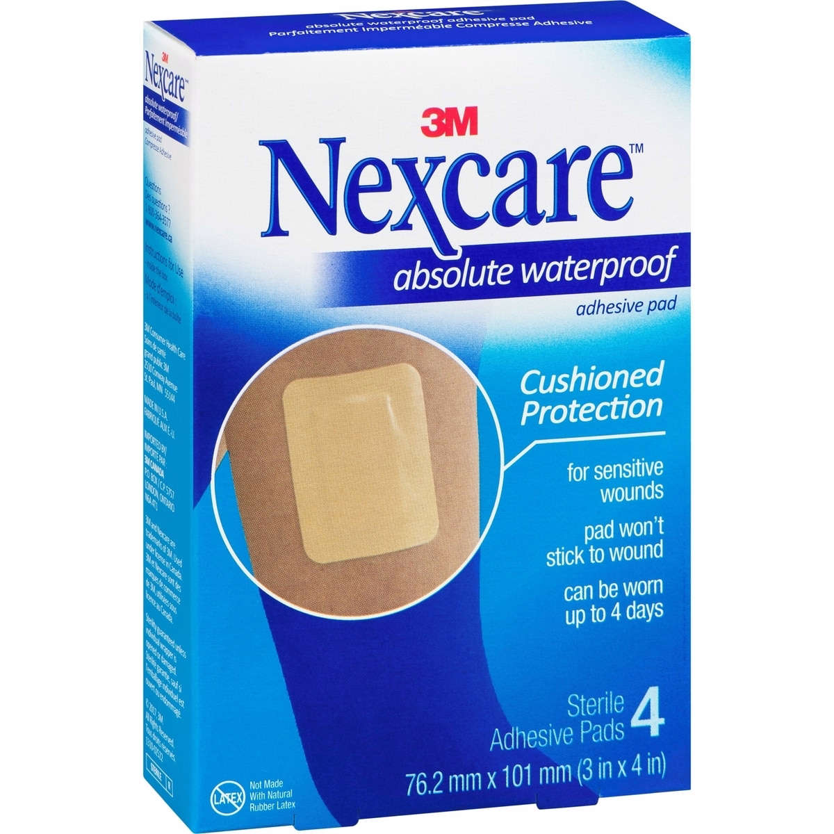 Nexcare™ 完全防水粘着パッド, AWP-34-CA