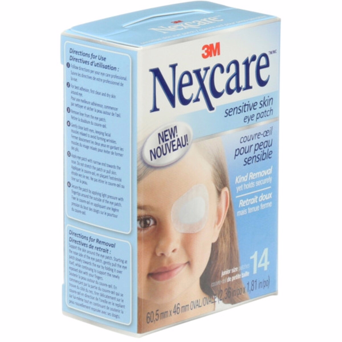 Nexcare™ Gentle Removal Eye Patch KRJ-14-CA, Small, 14/Pack