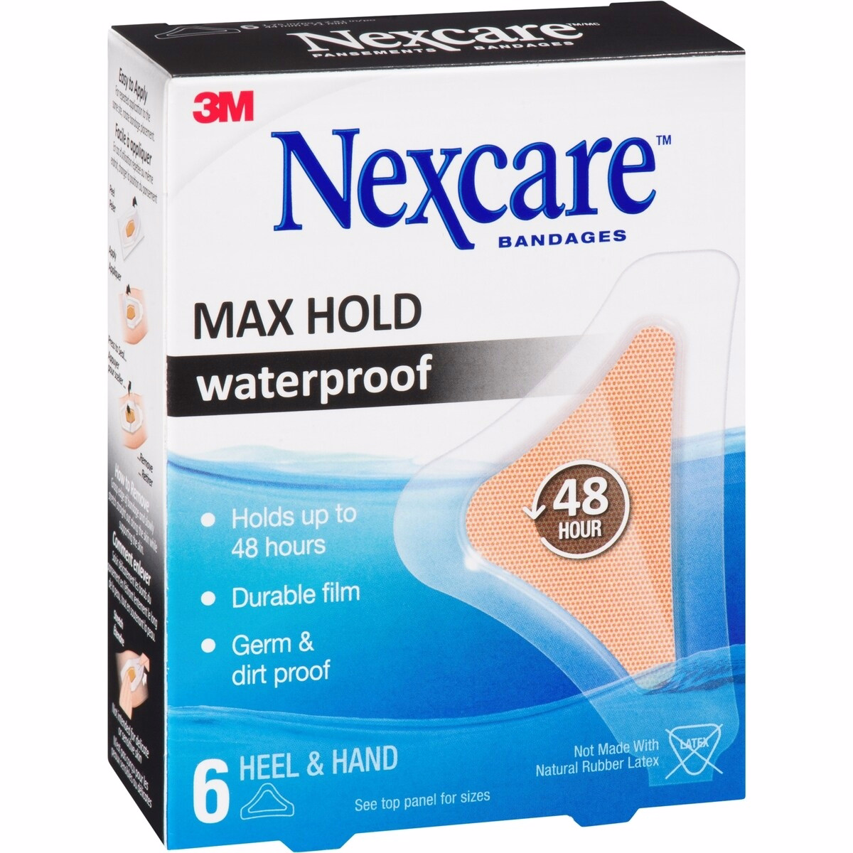 Nexcare™ Max-Hold Heel/Hand Waterproof Bandages