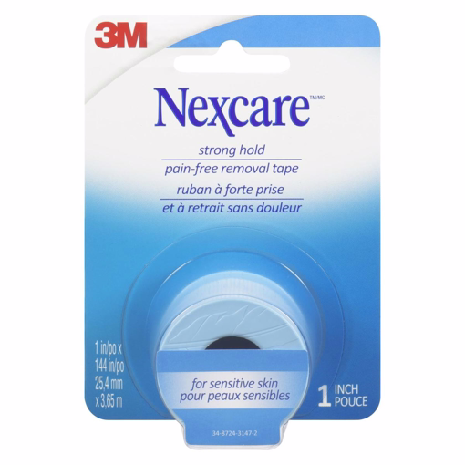 Nexcare Strong Hold Pain-Free Removal Tape, Breathable, Hypoallergenic Formula and Clean, 1 in x 4 yd, 1 Roll Nexcare Strong Hold Pain-Free Removal Tape, Breathable, Hypoallergenic Formula and Clean, 1 in x 4 yd, 1 Roll