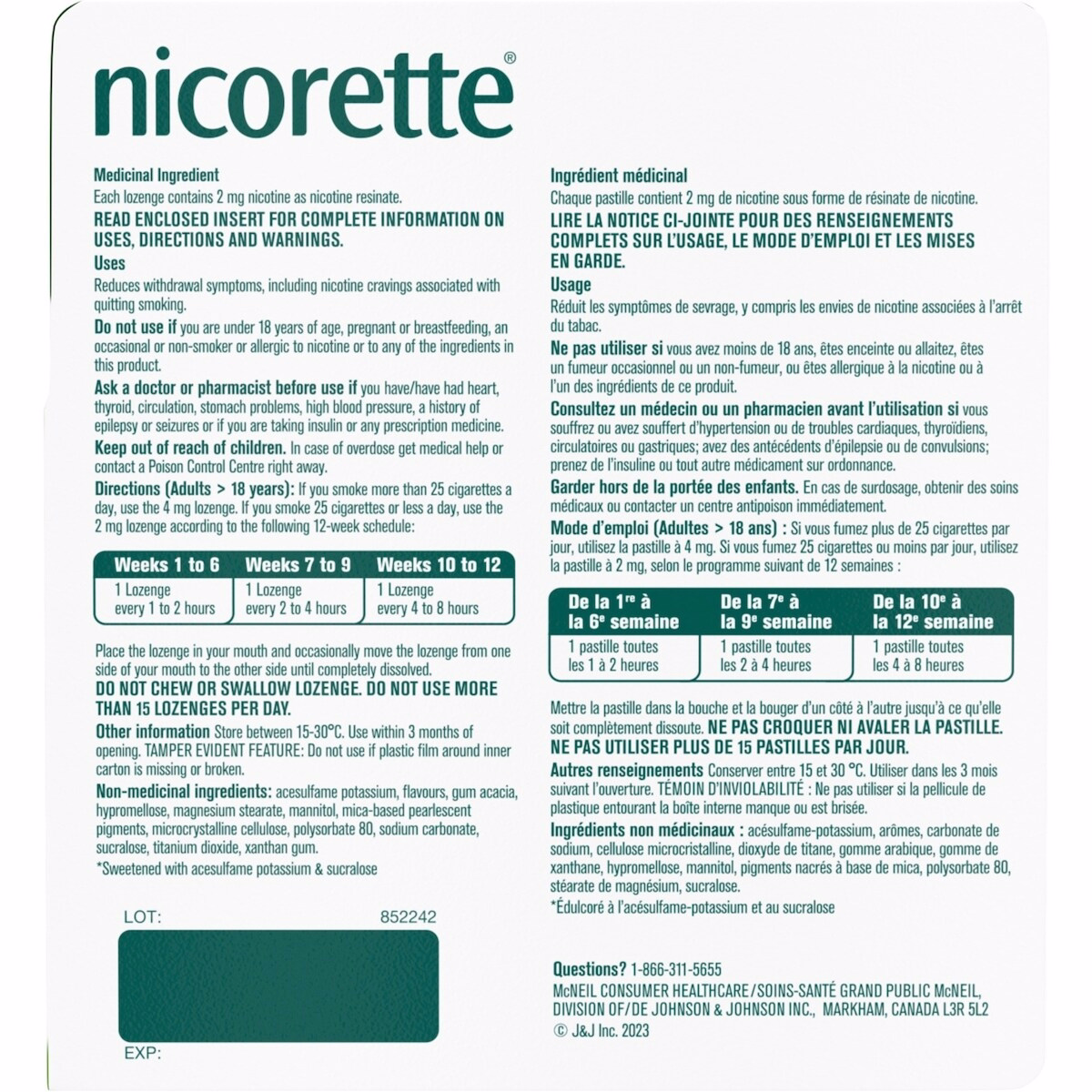 Nicotine Lozenges, 2 mg, Fresh Fruit
