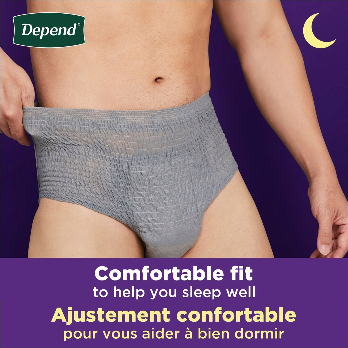 Night Defense Sous-vêtements d'incontinence nocturnes pour hommes, jetables, Petit/Moyen, Gris Night Defense Sous-vêtements d'incontinence nocturnes pour hommes, jetables, Petit/Moyen, Gris