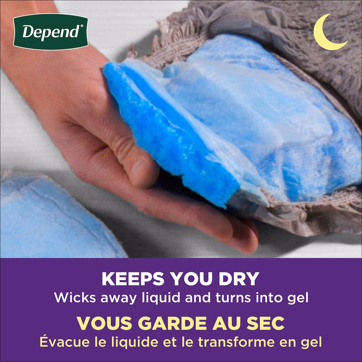Night Defense Sous-vêtements d'incontinence nocturnes pour hommes, jetables, Petit/Moyen, Gris Night Defense Sous-vêtements d'incontinence nocturnes pour hommes, jetables, Petit/Moyen, Gris