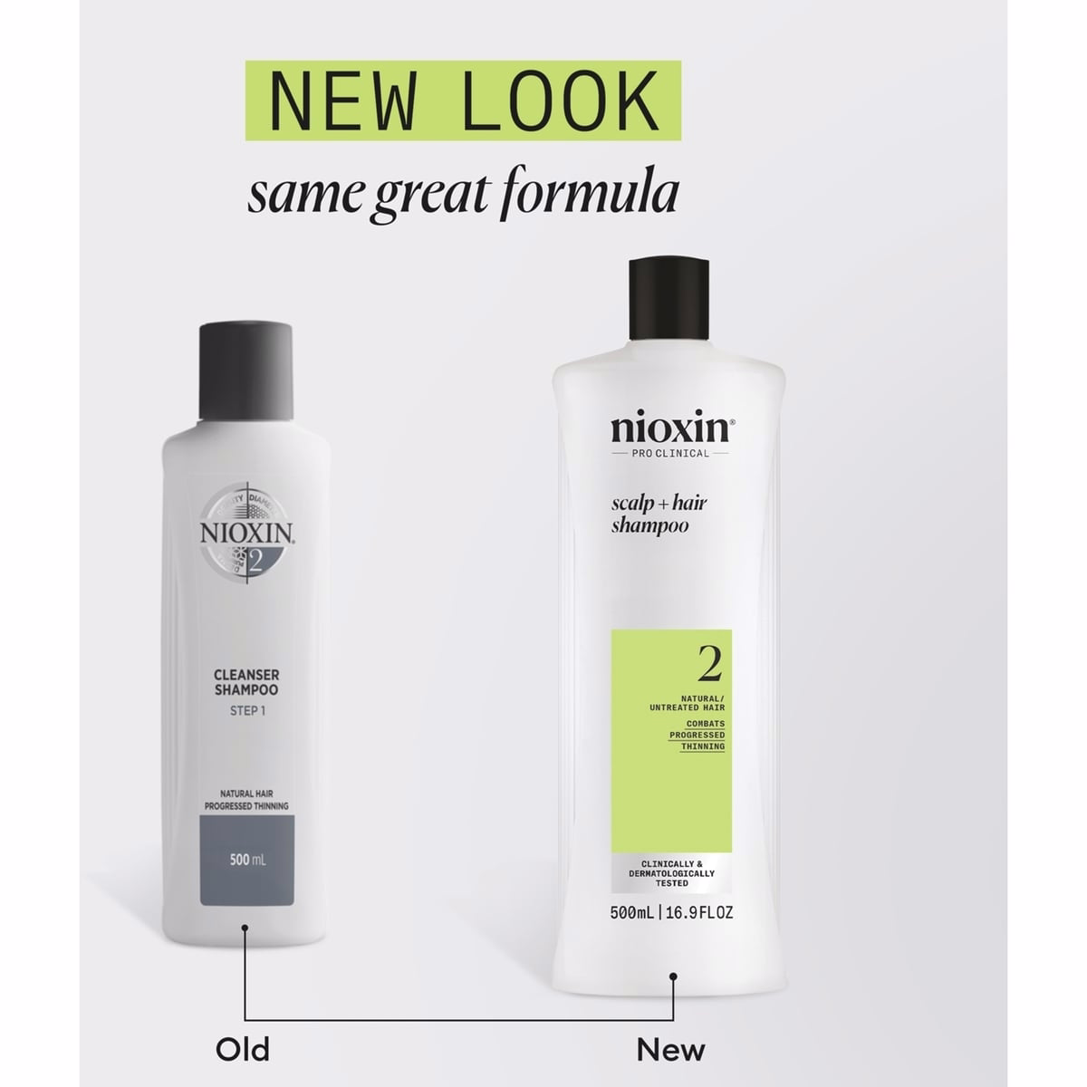 Nioxin System 2 Scalp + Hair Thickening Shampoo For Natural Hair with Progressed Thinning, 1L
