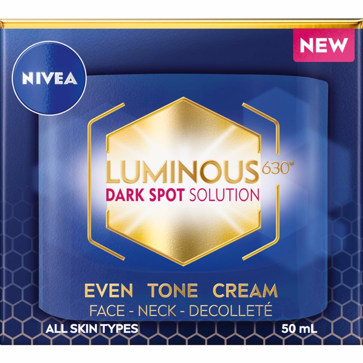 NIVEA LUMINOUS630 Dark Spot Solution Even Tone Face Cream for All Skin Types, 50mL