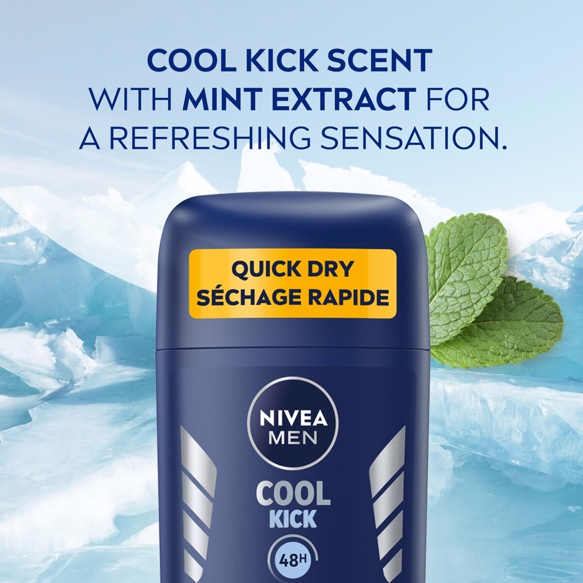 NIVEA Men Cool Kick Deodorant Stick Men’s Deodorant, 50 mL NIVEA Men Cool Kick Deodorant Stick Men’s Deodorant, 50 mL