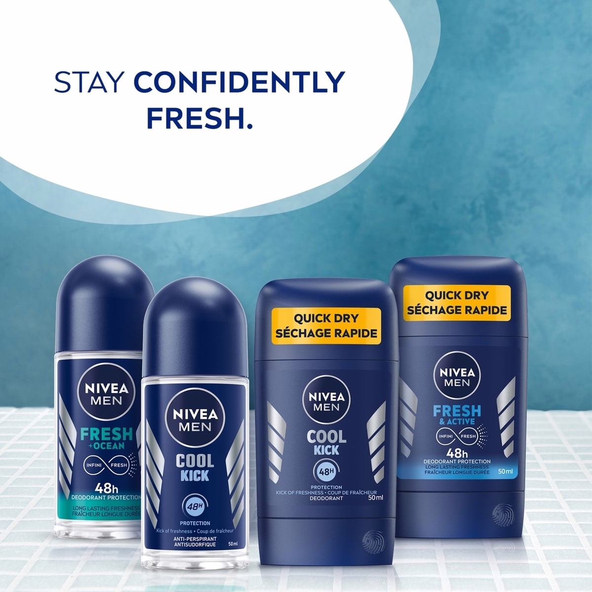 NIVEA Men Cool Kick Deodorant Stick Men’s Deodorant, 50 mL NIVEA Men Cool Kick Deodorant Stick Men’s Deodorant, 50 mL