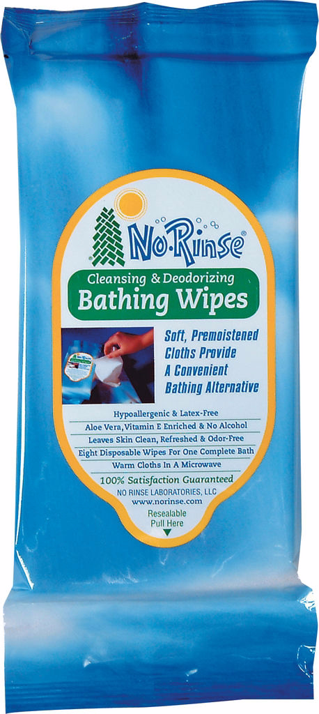 No Rinse Cleansing & Deodorizing Bathing Wipes - 8.0 Ea