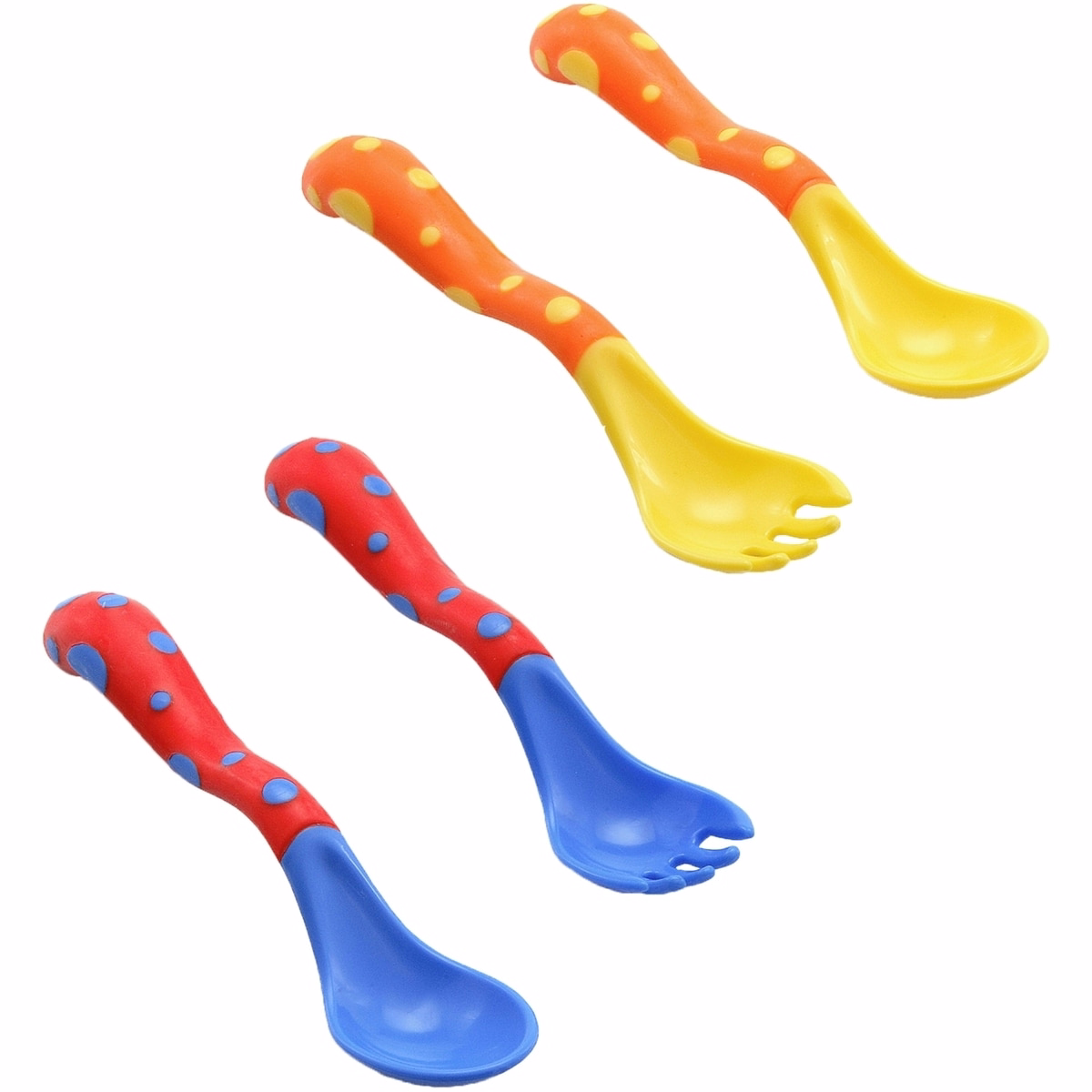 Nuby™ 4 Pc.Fork & Spoon Set Nuby™ 4 Pc.Fork & Spoon Set