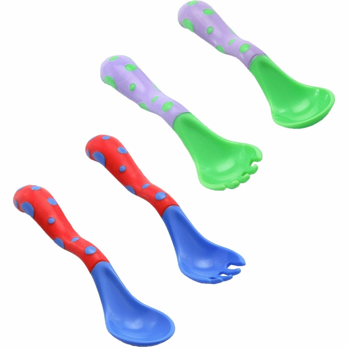 Nuby™ 4 Pc.Fork & Spoon Set Nuby™ 4 Pc.Fork & Spoon Set
