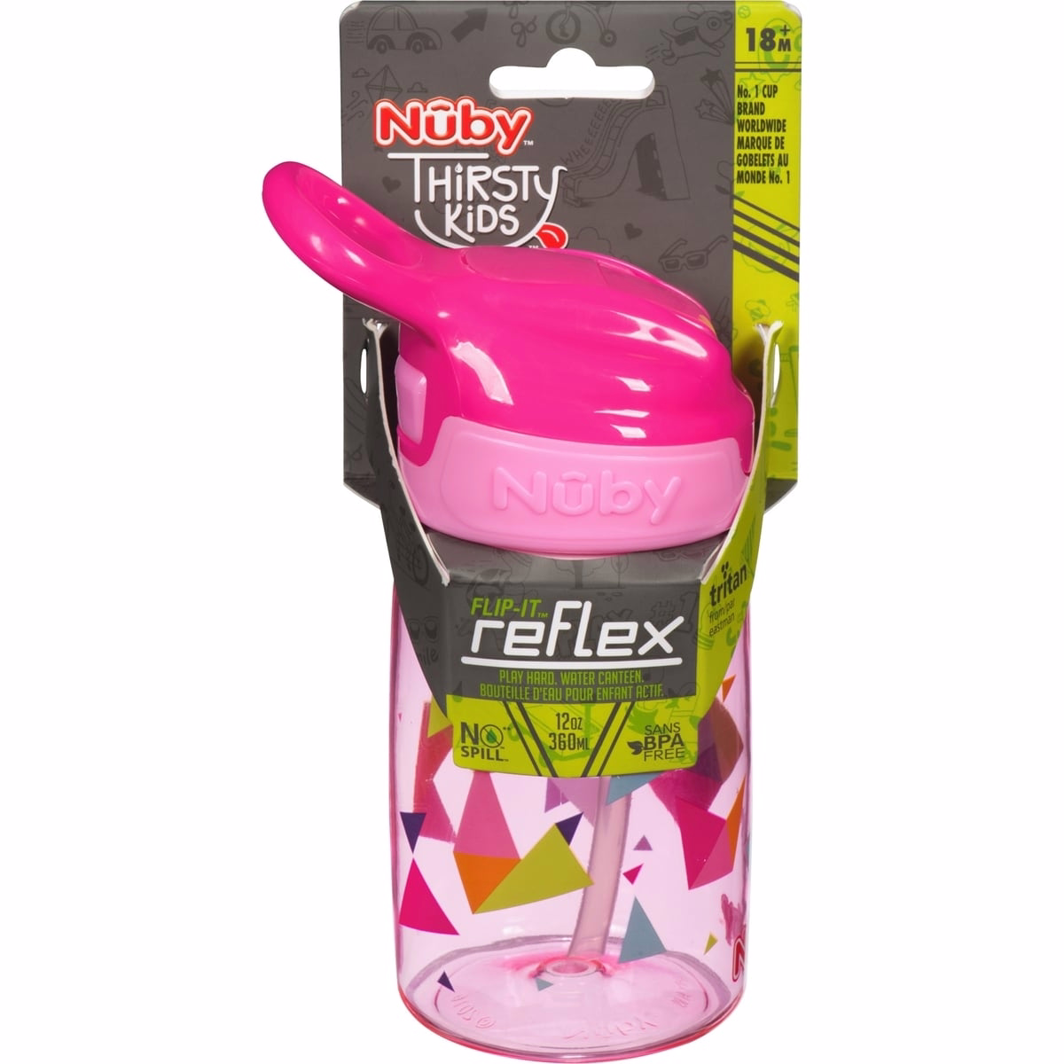 Nuby™ ノースピル™ Thirsy キッズ™ Relex Flip-It™ Cup