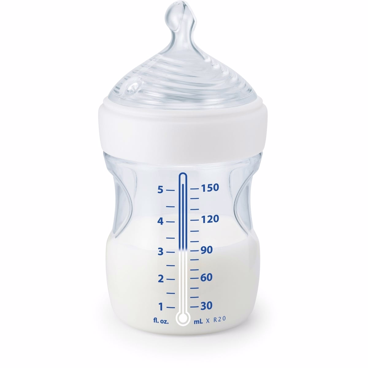 NUK Simply Natural Bottle with SafeTemp, 5 oz (150 mL), 1 Pack