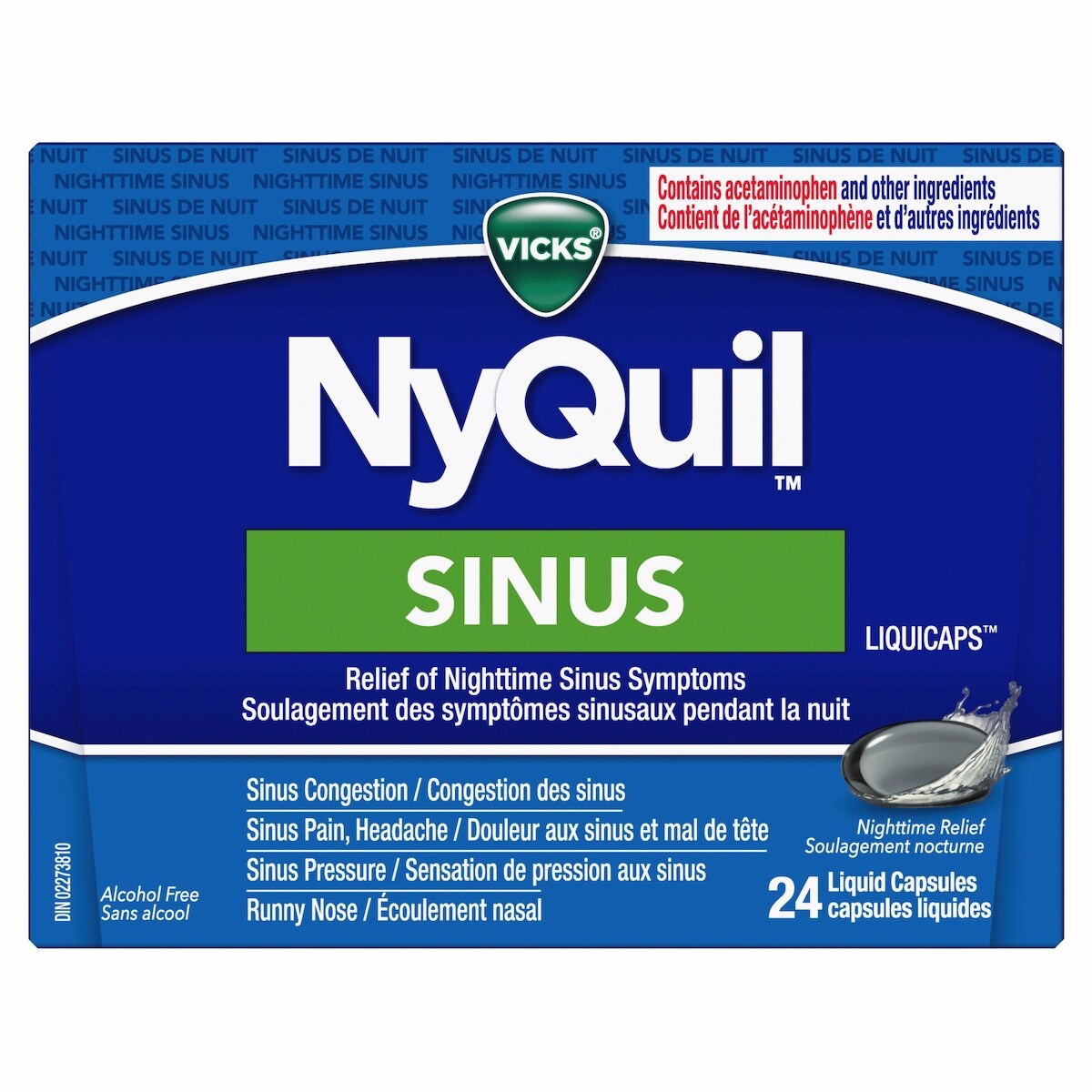 NyQuil Sinus Liquid Capsules, 24 Count