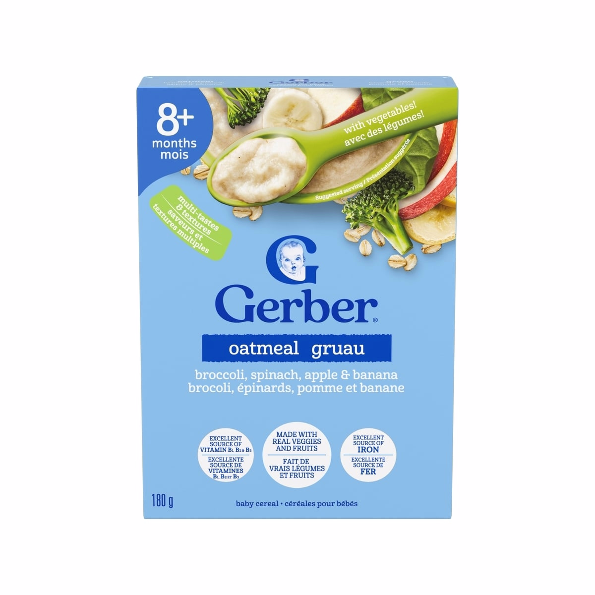 Oatmeal, Broccoli, Spinach, Apple & Banana Baby Cereal